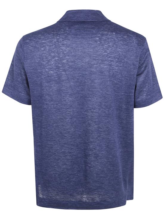 26SS 에르메네질도제냐 반팔 티셔츠 UH352A3 H747 B07 BLUE - ERMENEGILDO ZEGNA