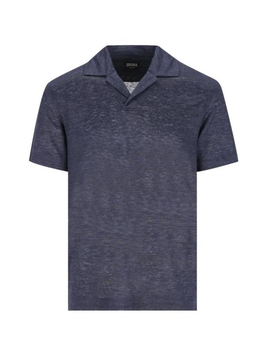 26SS 에르메네질도제냐 반팔 티셔츠 UH352A3 H747 B07 BLUE - ERMENEGILDO ZEGNA