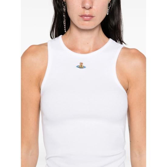 26SS 비비안웨스트우드 민소매 티셔츠 3G01003Z J009C A401 WHITE DOM - VIVIENNE WESTWOOD