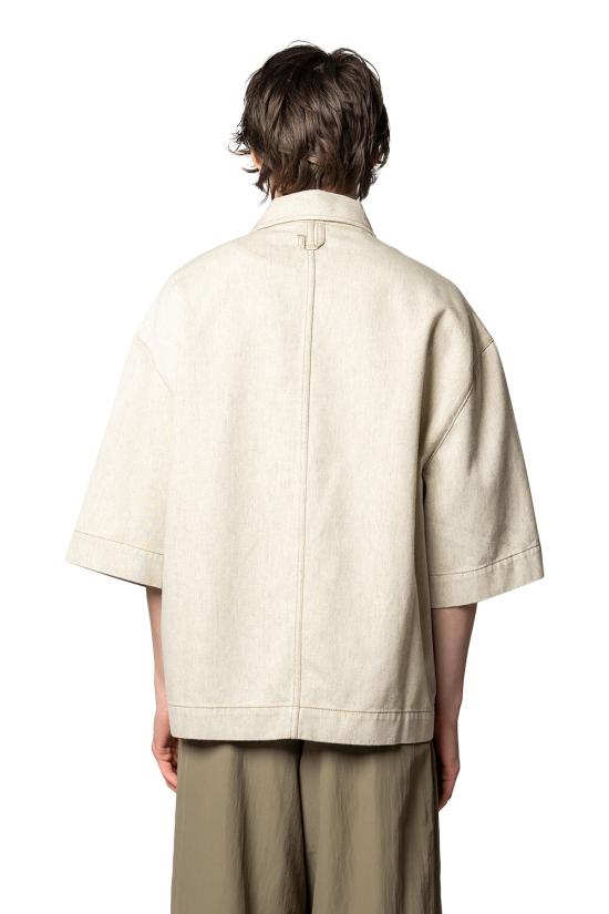 26SS 자크뮈스 파얀 박시 쇼트 슬리브 데님 셔츠 SHM00585AD00044 130 - JACQUEMUS