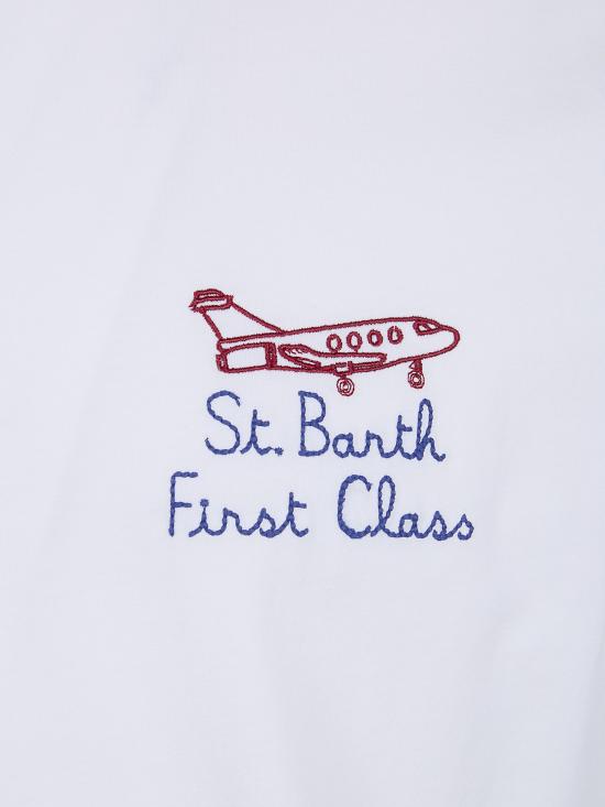 26SS 세인트바쓰 반팔 티셔츠 POT0001 04455L 01N WHITE EMBROIDERED - MC2 SAINT BARTH