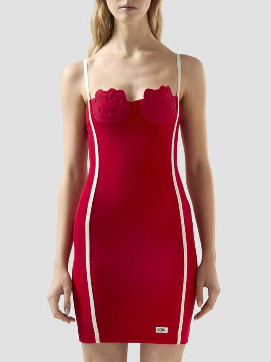 26SS 지씨디에스 숏 원피스 C1WWHB351J142 BARBADOS CHERRY WHITE 446A - GCDS