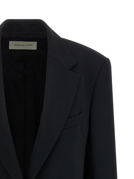 26SS 드리스 반 노튼 수트 자켓 바스티 블레이저 블랙 - DRIES VAN NOTEN