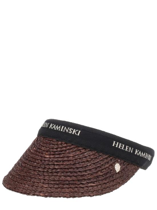 26SS 헬렌카민스키 블랑카 8 바이저 HAT52204 CHOCOLATE BLACKLOGO BROWN - HELEN KAMINSKI