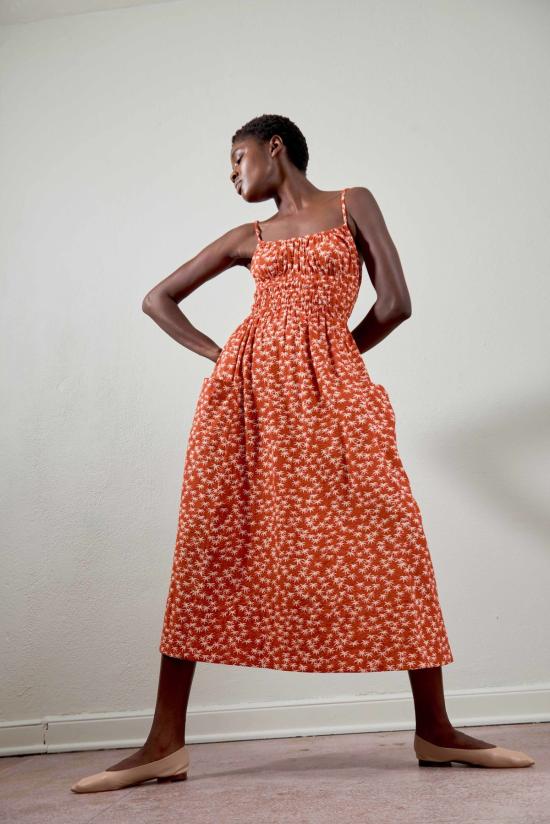  마리아 스탠리 롱 원피스 말차 드레스 팜