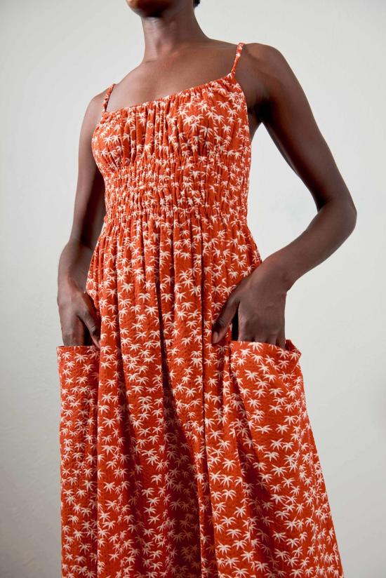  마리아 스탠리 롱 원피스 말차 드레스 팜 - MARIA STANLEY