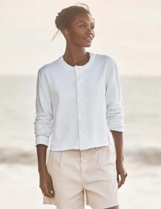  프랭크 앤 에일린 가디건 프랭크 & 아일린 재키 스웨트셔츠  화이트 - FRANK & EILEEN