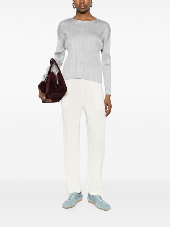 26SS 플리츠플리즈 긴팔 티셔츠 PP66JK12110 GRAY DOM - PLEATS PLEASE