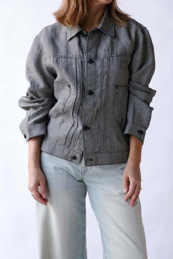  알13 자켓 R13 릴랙스드 플리츠 트러커 재킷 - R13