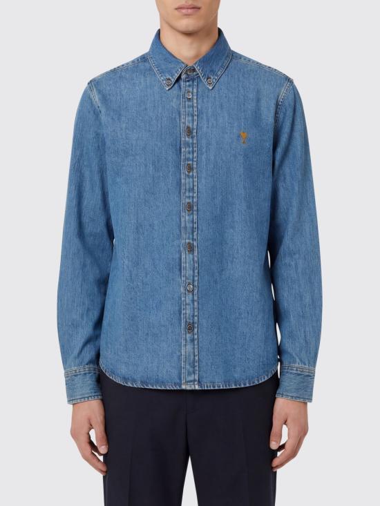 26SS 아미 데님 데님 셔츠 USH786DE0056 480 Blue