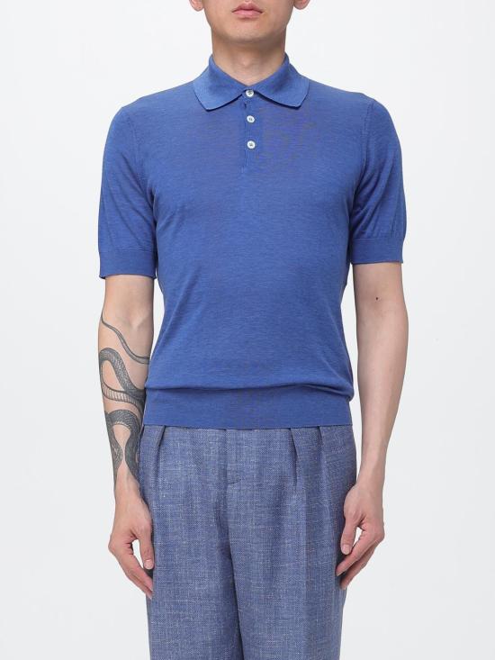 26SS 브루넬로 쿠치넬리 폴로 티셔츠 MNB805405 C7863 Royal Blue