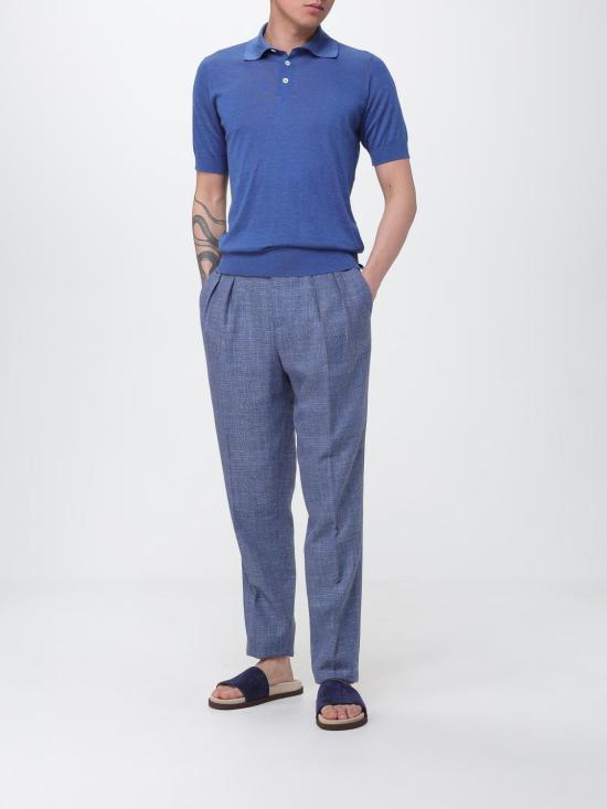 26SS 브루넬로 쿠치넬리 폴로 티셔츠 MNB805405 C7863 Royal Blue - BRUNELLO CUCINELLI
