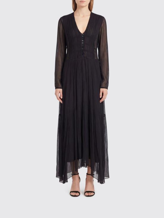 26SS 이자벨마랑에뚜왈 롱 원피스 RO0798FBD1J08E 01BK Black 1