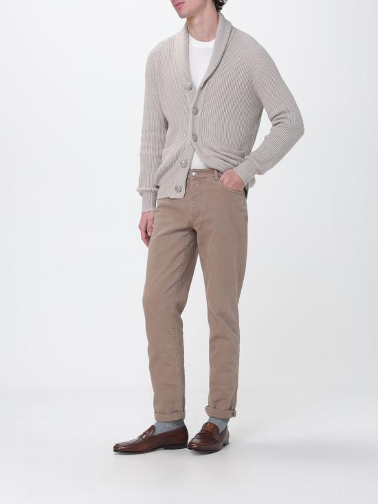 26SS 브루넬로 쿠치넬리 잉글리시 립 래글런 가디건 MNI708606 C2438 Yellow Cream - BRUNELLO CUCINELLI