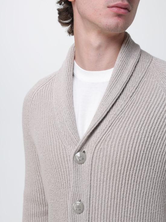 26SS 브루넬로 쿠치넬리 잉글리시 립 래글런 가디건 MNI708606 C2438 Yellow Cream - BRUNELLO CUCINELLI