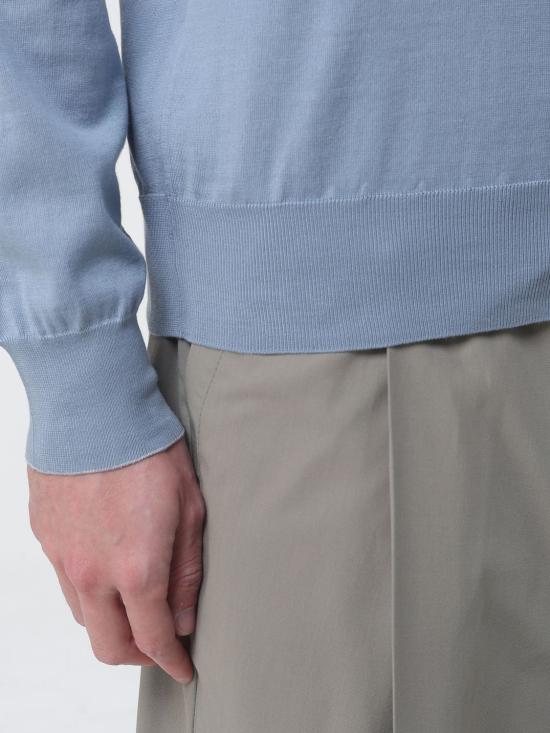 26SS 브루넬로 쿠치넬리 풀오버 니트 M2900100 CMM56 Gnawed Blue - BRUNELLO CUCINELLI