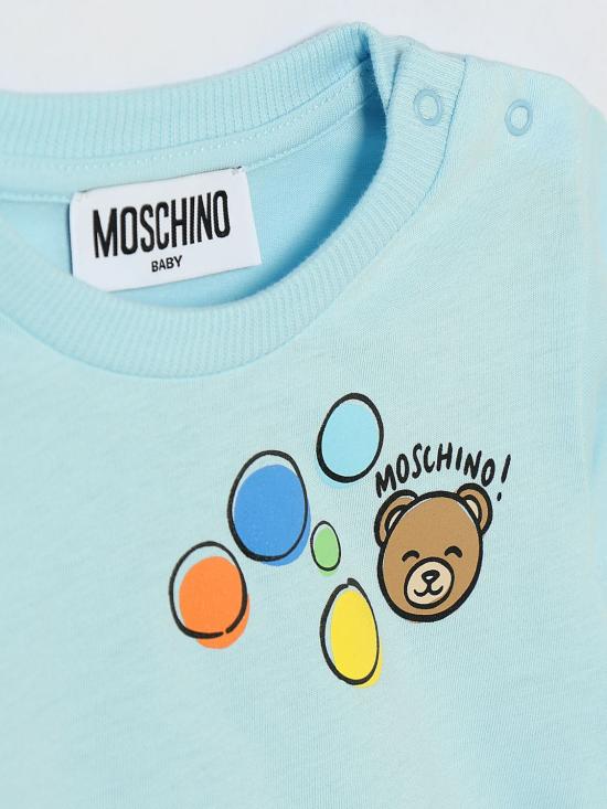 26SS [키즈] 모스키노 티셔츠 M5M047LAA03 40304 Sky Blue - MOSCHINO