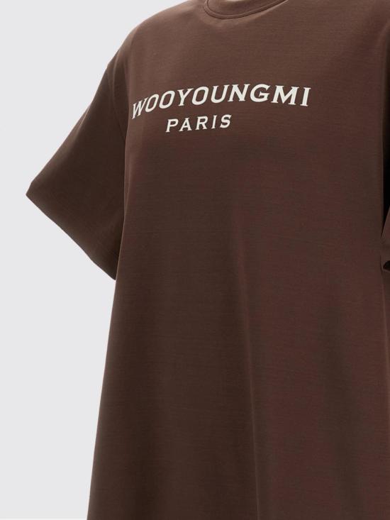 26SS 우영미 반팔 티셔츠 W261TS02 703D Brown - WOOYOUNGMI