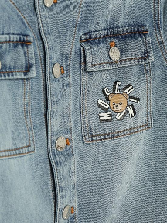 26SS [키즈] 모스키노 셔츠 HUC01VL0E44 40511 Blue - MOSCHINO