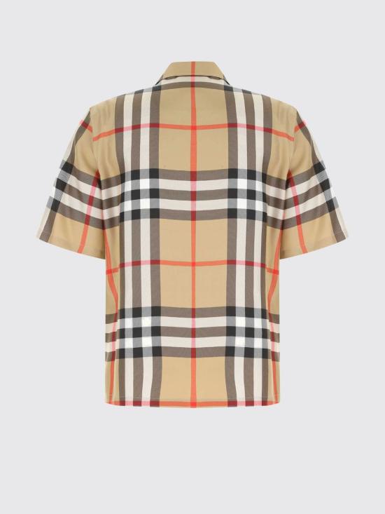 26SS 버버리 빈티지 체크 실크 반팔 셔츠 8050279 Brown - BURBERRY