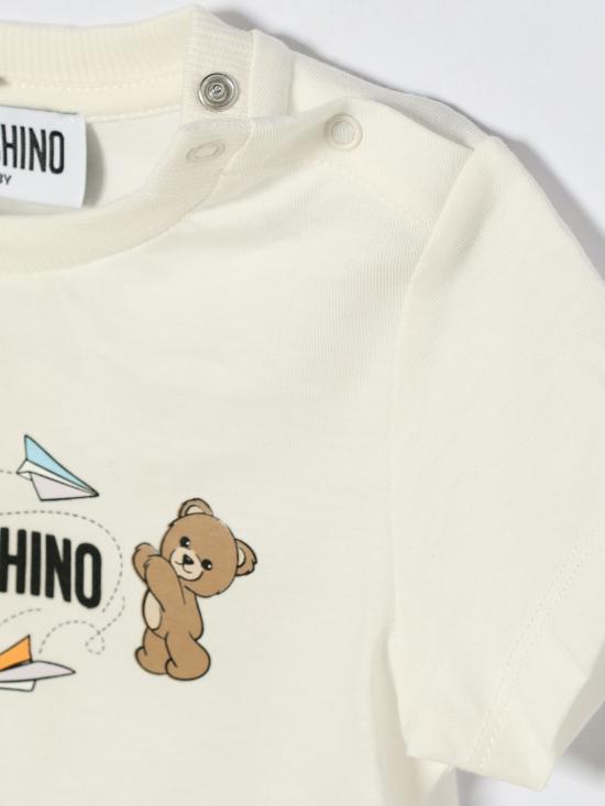 26SS [키즈] 모스키노 티셔츠 MUM04MLAA01 10063 White - MOSCHINO