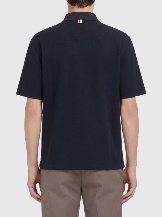 26SS 톰브라운 폴로 티셔츠 MJP244EJ0251 415 Navy - THOM BROWNE