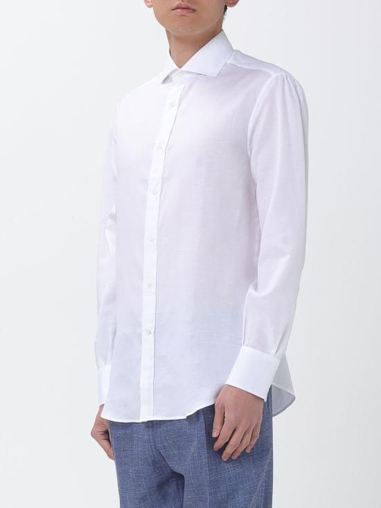 26SS 브루넬로 쿠치넬리 긴팔 셔츠 MA6970028 C001 White - BRUNELLO CUCINELLI