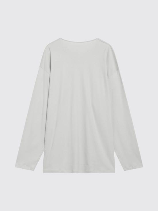26SS 르메르 면실크 긴팔 티셔츠 TS0019LJ1055 BG282 Grey - LEMAIRE