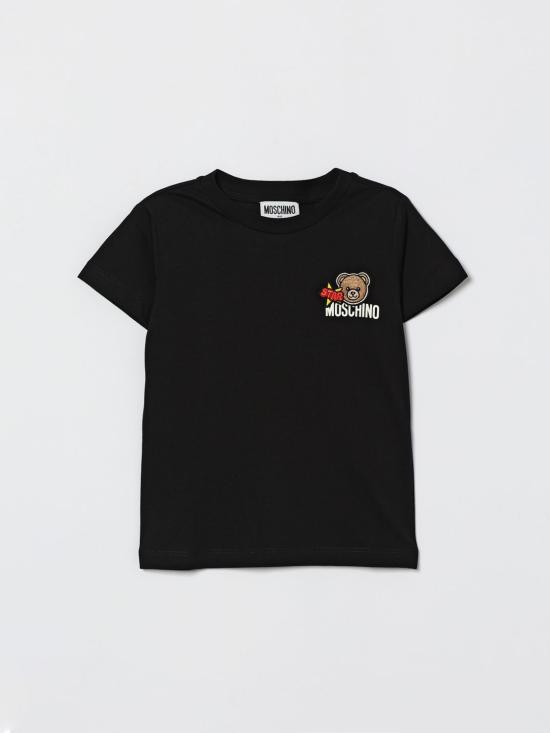 26SS [키즈] 모스키노 티셔츠 HTM058LAA24 60100 Black