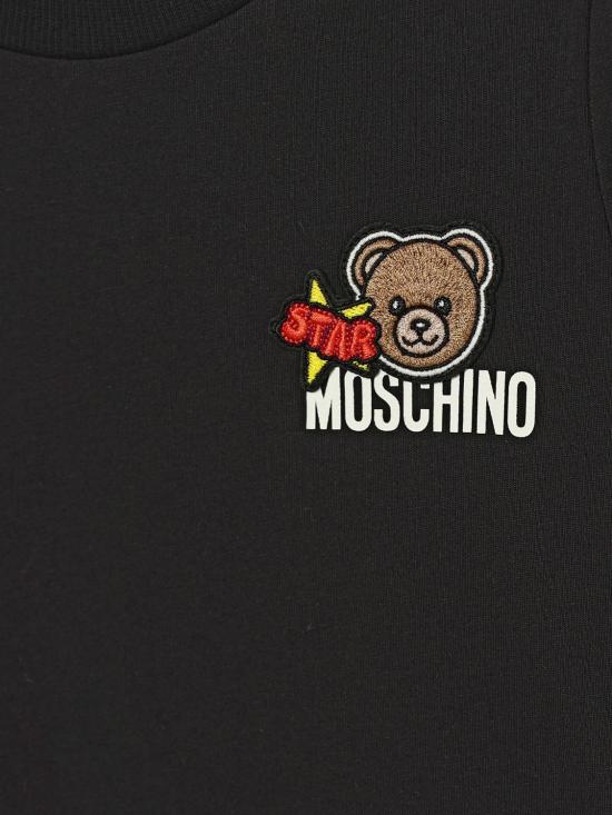 26SS [키즈] 모스키노 티셔츠 HTM058LAA24 60100 Black - MOSCHINO