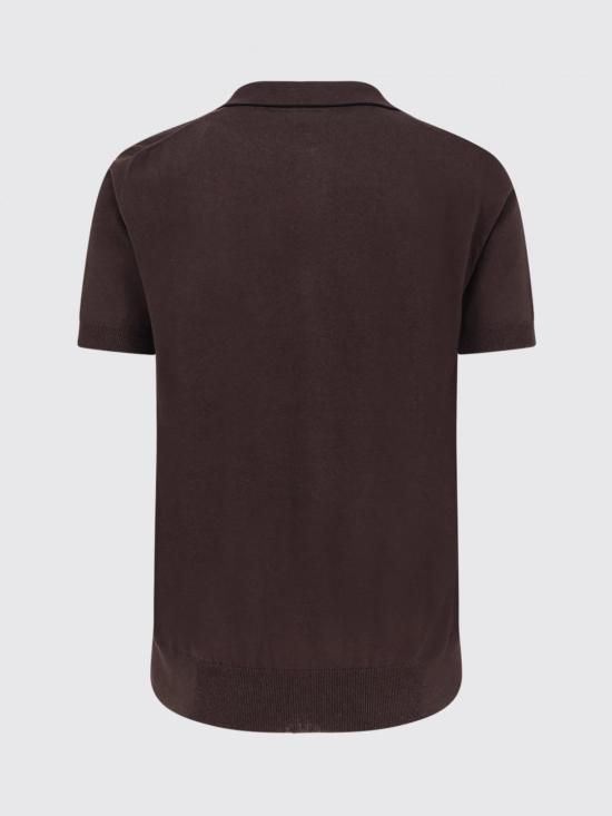 26SS 톰포드 폴로 티셔츠 KPS041YMC047 ECC Brown - TOMFORD