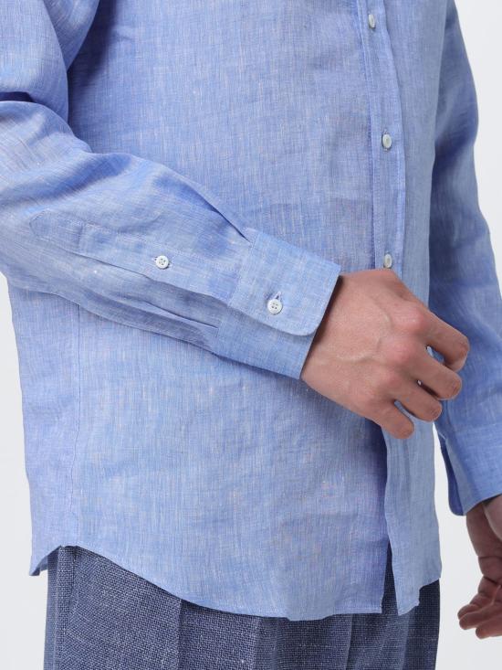 26SS 브루넬로 쿠치넬리 이지 핏 셔츠 MM6840627 C106 Gnawed Blue - BRUNELLO CUCINELLI
