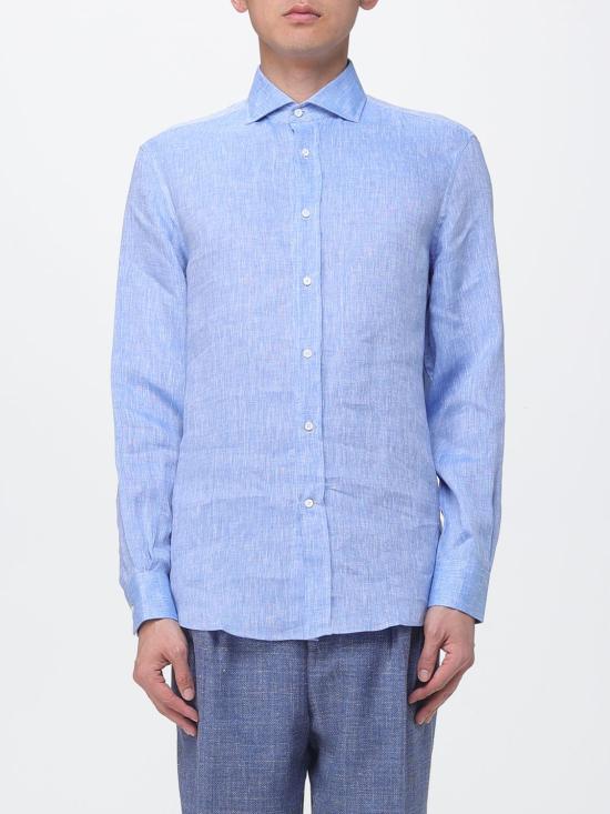 26SS 브루넬로 쿠치넬리 이지 핏 셔츠 MM6840627 C106 Gnawed Blue