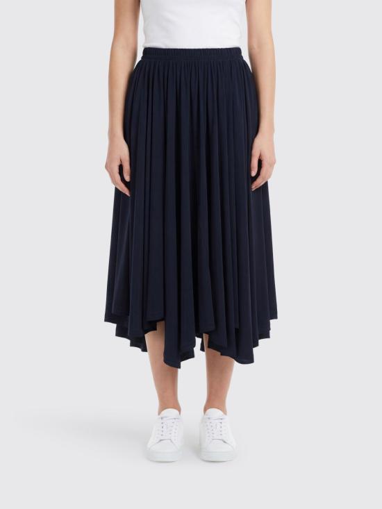 26SS 아미 블렌디드 실크 미디 코롤라 스커트 FSK470AC002 0001 Black