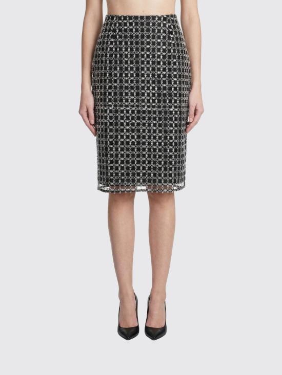 26SS 로테이트 미디 스커트 115453 100 Black