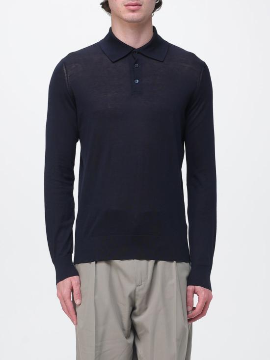 26SS 브루넬로 쿠치넬리 니트 폴로 셔츠 MNB805415 C2425 Navy