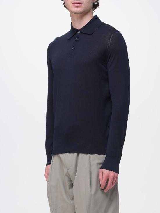 26SS 브루넬로 쿠치넬리 니트 폴로 셔츠 MNB805415 C2425 Navy - BRUNELLO CUCINELLI