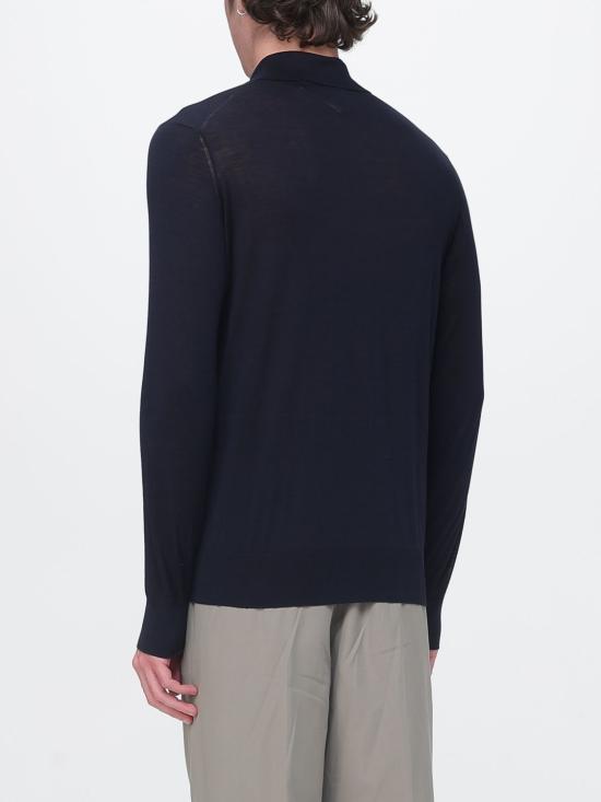 26SS 브루넬로 쿠치넬리 니트 폴로 셔츠 MNB805415 C2425 Navy - BRUNELLO CUCINELLI