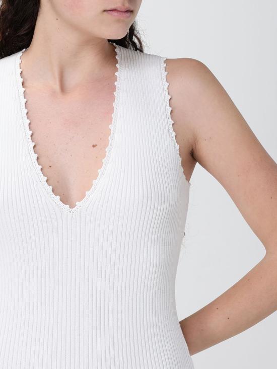 26SS 가니 롱 원피스 A1030474 135 White - GANNI