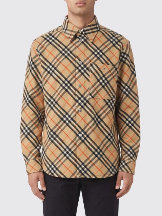 26SS 버버리 체크 울 셔츠 샌드 8091908 Sand