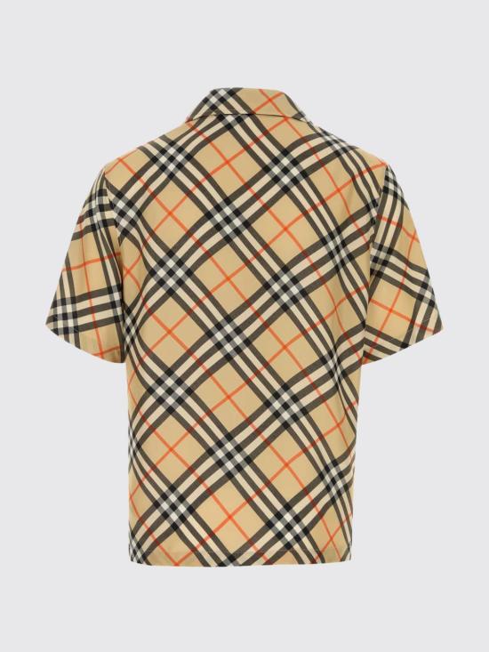 26SS 버버리 오버사이즈 체크 실크 셔츠 8091202 Sand - BURBERRY