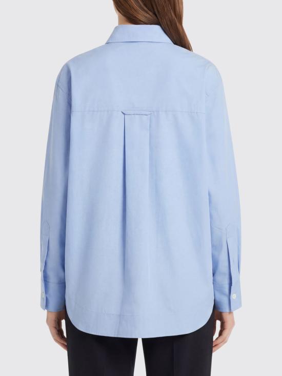 26SS 아미 코튼 샤프 칼라 아미 드 하트 와이드 셔츠 USH808CO0063 484 Blue - AMI