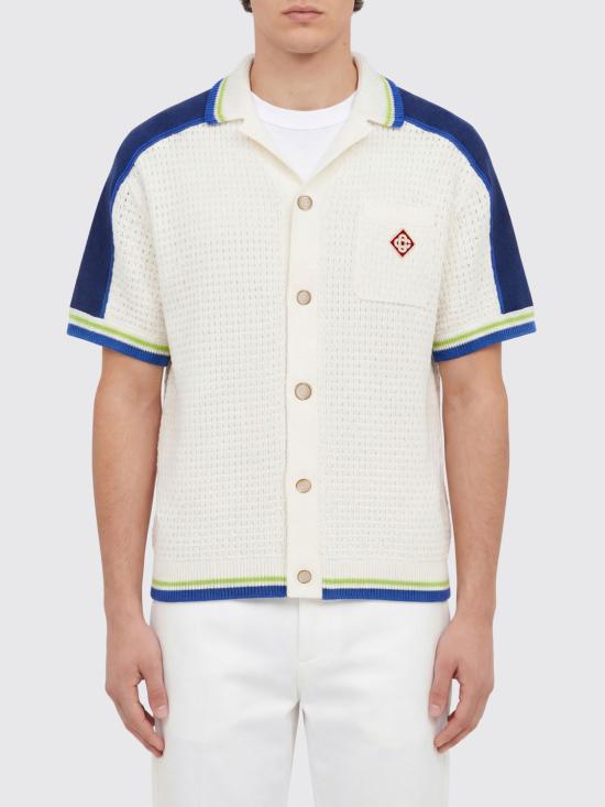 26SS 카사블랑카 반팔 셔츠 MSS26KW1310 01 White