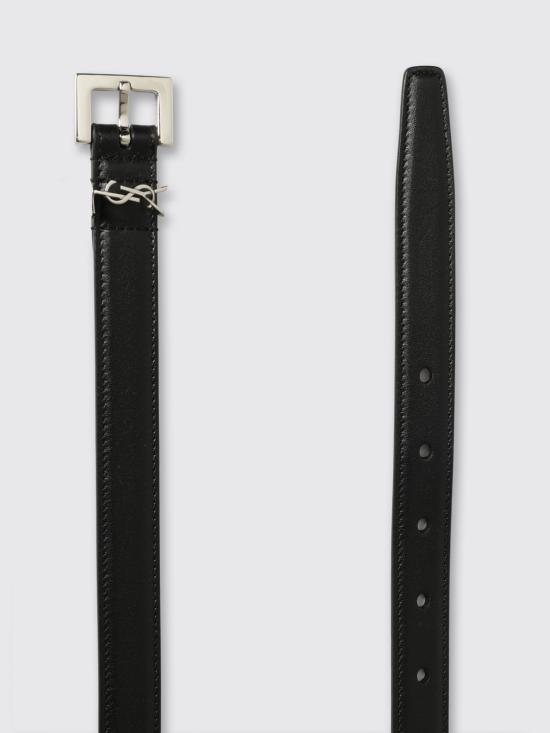 26SS 생로랑 카산드라 씬 스퀘어 버클 벨트 554465BOO0N 1000 Black - SAINT LAURENT