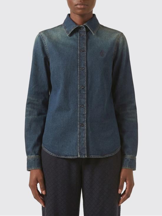 26SS 구찌 자수 코튼 데님 셔츠 864711XDDFW 4011 Blue