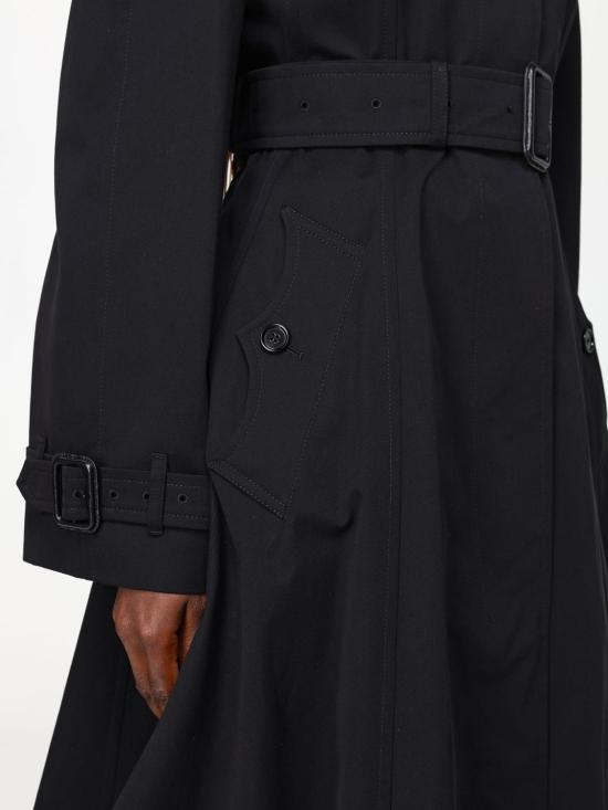 26SS 버버리 롱 개버딘 엘링엄 핏 카 코트 8118722 Black - BURBERRY