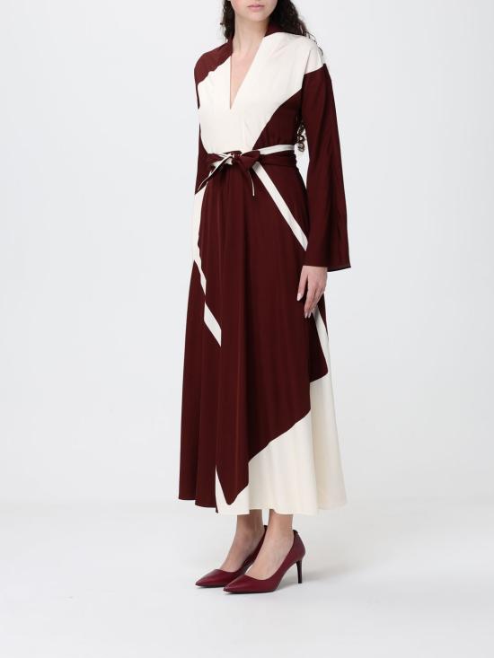 26SS 알베르타 페레티 롱 원피스 04710151 1074 Burgundy - ALBERTA FERRETTI