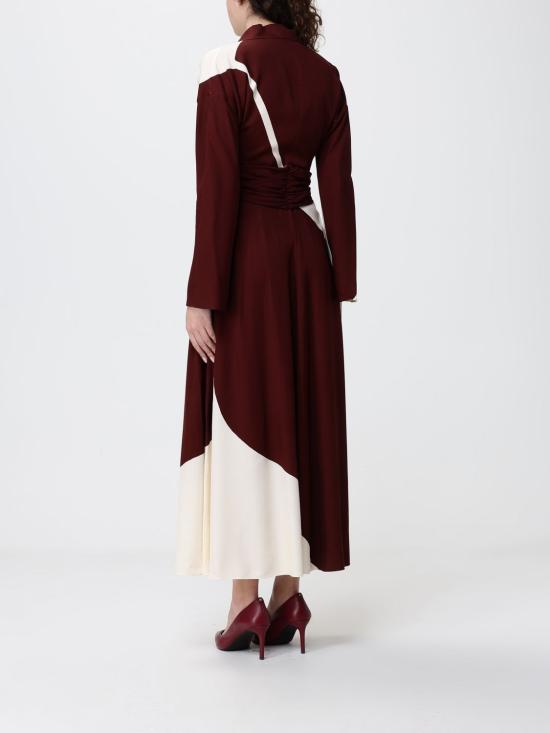 26SS 알베르타 페레티 롱 원피스 04710151 1074 Burgundy - ALBERTA FERRETTI