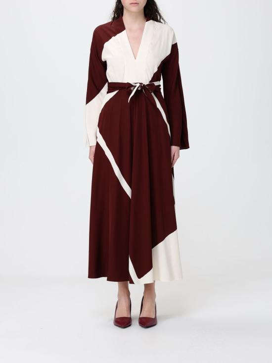 26SS 알베르타 페레티 롱 원피스 04710151 1074 Burgundy