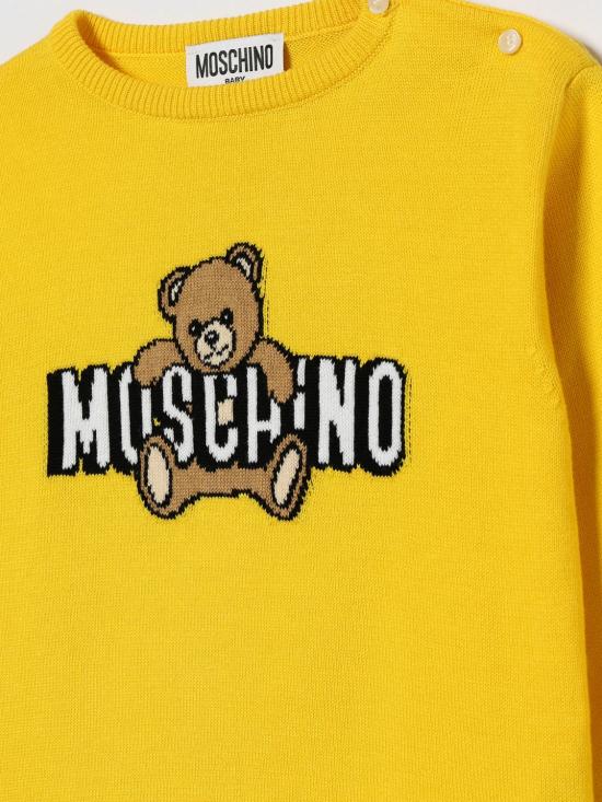 26SS [키즈] 모스키노 풀오버 M8W00JLHE62 50577 Yellow - MOSCHINO